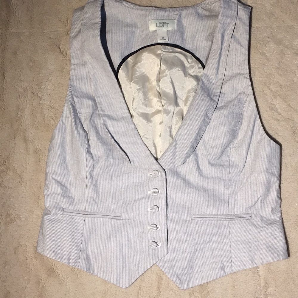 LOFT pinstripe vest